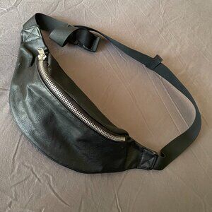 Monki pleather black fanny pack/ belt bag